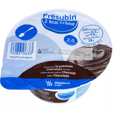 FRESUBIN 2 kcal de natas de chocolate em lata, 24X125 g
