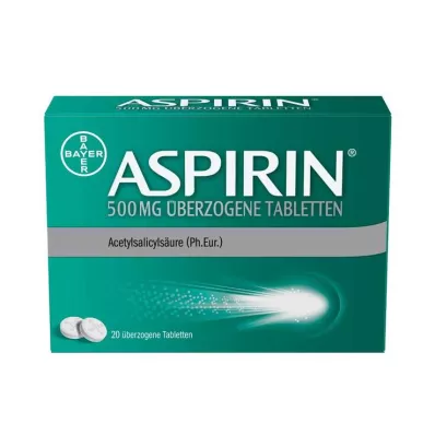 ASPIRIN Comprimidos revestidos de 500 mg, 20 unidades ASPIRIN Comprimidos revestidos de 500 mg, 20 unidades