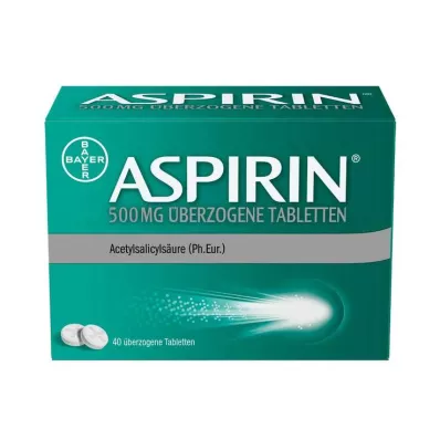 Comprimidos revestidos de aspirina 500 mg, 40 unidades