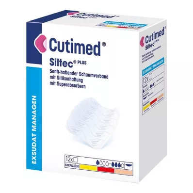 CUTIMED Penso de espuma Siltec Plus 10x10 cm adesivo, 12 unidades