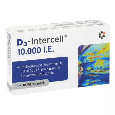 Cápsulas D3-Intercell 10000 UI, 30 unidades