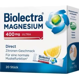 BIOLECTRA Magnésio 400 mg ultra Direct Lemon, 20 unid