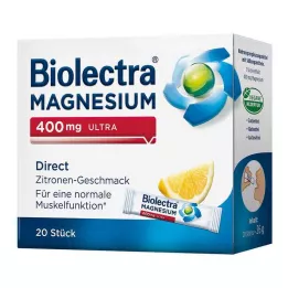 BIOLECTRA Magnésio 400 mg ultra Direct Lemon, 20 unid