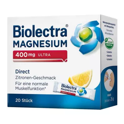 BIOLECTRA Magnésio 400 mg ultra Direct Lemon, 20 unid BIOLECTRA Magnésio 400 mg ultra Direct Lemon, 20 unid