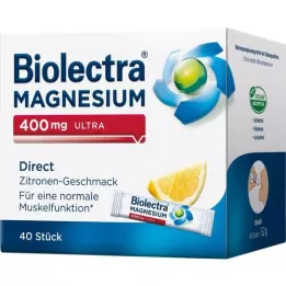 BIOLECTRA Magnésio 400 mg ultra Direct Lemon, 40 Cápsulas