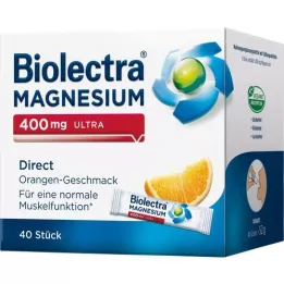 BIOLECTRA Magnésio 400 mg ultra Direct Orange, 40 Cápsulas