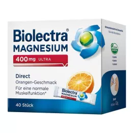 BIOLECTRA Magnésio 400 mg ultra Direct Orange, 40 Cápsulas