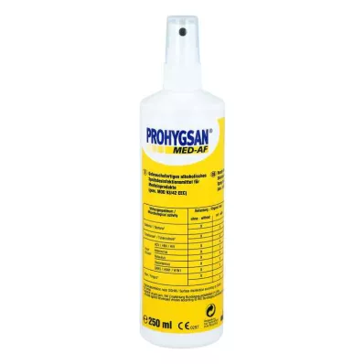 Desinfecção por spray Prohygsan Med-af 250 ml (1 peça) Desinfecção por spray Prohygsan Med-af 250 ml (1 peça)