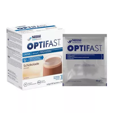 OPTIFAST bebida caseira Chocolate em pó, 8X55 g OPTIFAST bebida caseira Chocolate em pó, 8X55 g