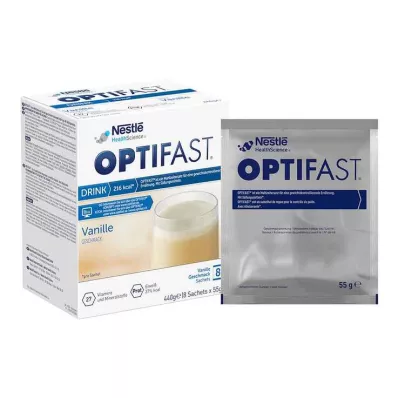 Optifast bebida caseira baunilha em pó, 8x55 g