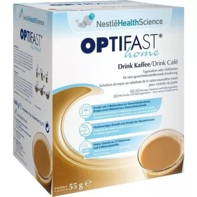 OPTIFAST Café em pó para beber em casa, 8X55 g