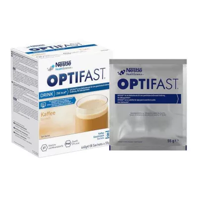 Café em pó para bebida caseira Optifast, 8x55 g Café em pó para bebida caseira Optifast, 8x55 g