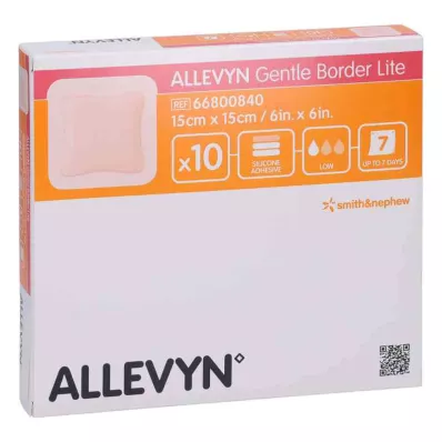 Atadura de espuma Allevyn Gentle Border Lite 15x15 cm, 10 unidades