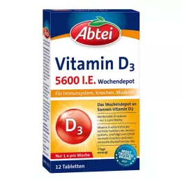 Abadia Vitamina D3 5.600 Ou seja.Comprimidos de depósito semanal (12 peças)