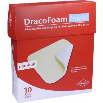 Dracofoam Cobertura para feridas em espuma para infecções 10x10cm, 10 un Dracofoam Cobertura para feridas em espuma para infecções 10x10cm, 10 un
