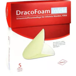 DRACOFOAM Pensos de espuma Infect para feridas no calcanhar, 5 unidades