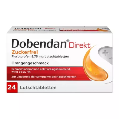 Dobendan Direct Flurbiprofeno sem açúcar 8,75 mg pastilhas, 24 unidades Dobendan Direct Flurbiprofeno sem açúcar 8,75 mg pastilhas, 24 unidades