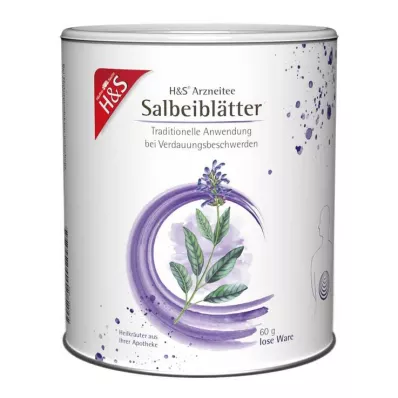 H&S Chá de folhas de salva a granel, 60 g H&S Chá de folhas de salva a granel, 60 g