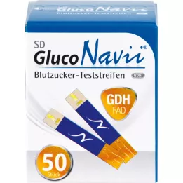 SD GlucoNavii GDH Tiras de teste de glucose no sangue, 1X50 pcs