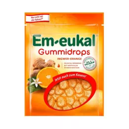 EM-EUKAL Pastilhas elásticas de gengibre e laranja açucaradas, 90 g