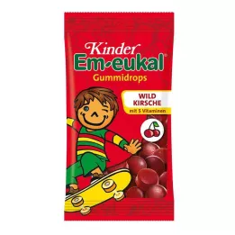 EM-EUKAL Pastilhas elásticas para crianças com adição de açúcar, cereja selvagem, 75 g