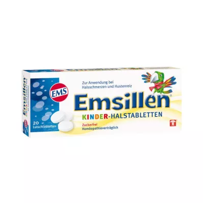 Pastilhas para garganta infantil Emsillen, 20 unidades