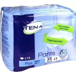 TENA PANTS mais XS calças descartáveis ConfioFit de 50-70 cm, 14 unidades