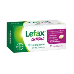 LEFAX cápsulas líquidas intensas de 250 mg de simeticona, 50 unidades