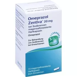OMEPRAZOL Zentiva 20 mg para a azia, 14 unidades