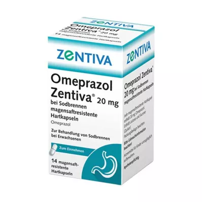 Omeprazol Zentiva 20 mg para azia, 14 unidades