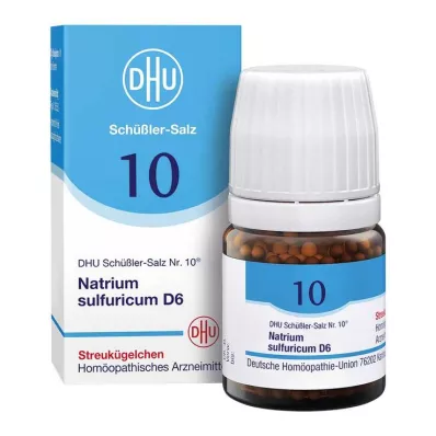 BIOCHEMIE DHU 10 Natrium sulfuricum D 6 glóbulos, 10 g
