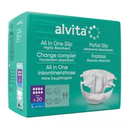 ALVITA Calças para incontinência tudo-em-um maxi large night, 20 unidades