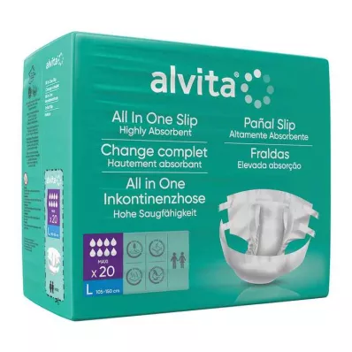 ALVITA Calças para incontinência tudo-em-um maxi large night, 20 unidades ALVITA Calças para incontinência tudo-em-um maxi large night, 20 unidades