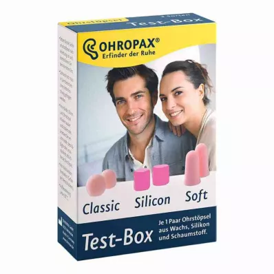 Caixa de teste Ohropax 3 tipos de tampões auditivos (3x2 peças) Caixa de teste Ohropax 3 tipos de tampões auditivos (3x2 peças)