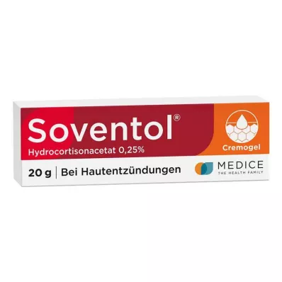 SOVENTOL Acetato de hidrocortisona 0,25% creme, 20 g SOVENTOL Acetato de hidrocortisona 0,25% creme, 20 g