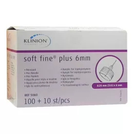 SOFT FINE mais cânulas 6 mm 31 G 0,25 mm, 110 pcs