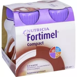 FORTIMEL Compacto 2.4 Sabor a chocolate, 4X125 ml