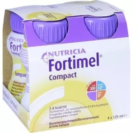 FORTIMEL Compacto 2.4 sabor banana, 4X125 ml