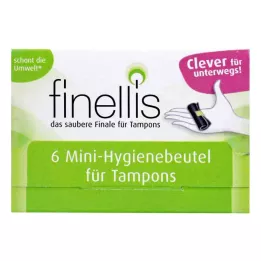 FINELLIS Mini saco de higiene para tampões em viagem, 6 peças