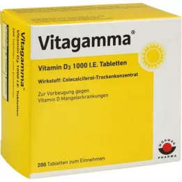 VITAGAMMA Vitamina D3 1.000 U.I. Comprimidos, 200 Cápsulas