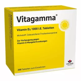 VITAGAMMA Vitamina D3 1.000 U.I. Comprimidos, 200 Cápsulas