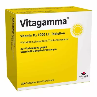 VITAGAMMA Vitamina D3 1.000 U.I. Comprimidos, 200 Cápsulas