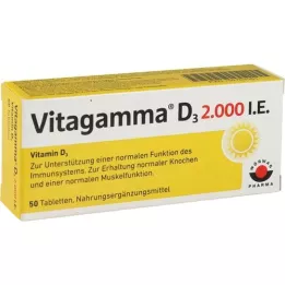 VITAGAMMA D3 2.000 U.I. Vitamina D3 NEM Comprimidos, 50 unid