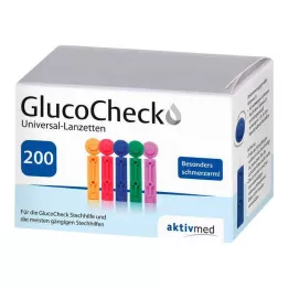 GLUCOCHECK Lancetas universais, 200 unidades