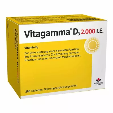 Vitagamma D3 2.000 UI Comprimidos de vitamina D3 NEM , 200 unidades Vitagamma D3 2.000 UI Comprimidos de vitamina D3 NEM , 200 unidades