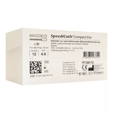 SPEEDICATH Cateter de véspera compacto Ch 12, 30 unidades