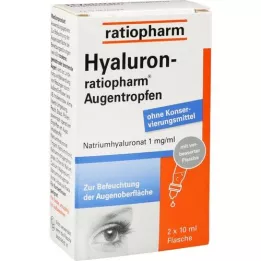 HYALURON-RATIOPHARM Colírio para os olhos, 2X10 ml