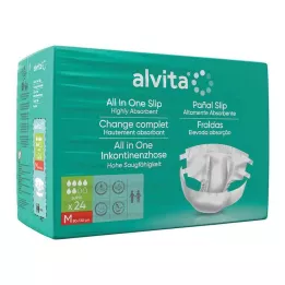 ALVITA Calças para incontinência tudo-em-um dia super médio, 24 unidades