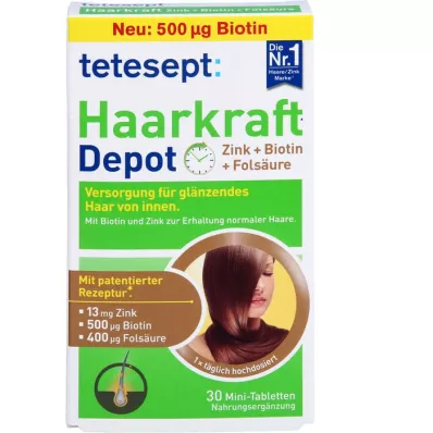 TETESEPT Comprimidos revestidos por película de Haarkraft Depot, 30 unidades