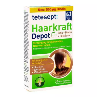 Comprimidos revestidos por película Tetesept Haarkraft Depot (30 peças) Comprimidos revestidos por película Tetesept Haarkraft Depot (30 peças)